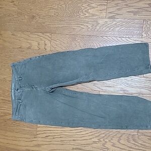American Eagle Stretch Corduroy '90s Straight Pant Green / Gray Sz 14